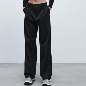 Zara Full Length Pleated Pants